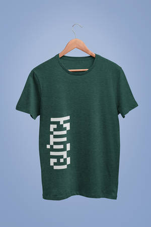 Glitch Collective Vertical Graphic Green Tshirt