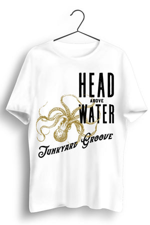 Head Above Water Gold Octopus Print