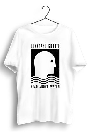 Head Above Water Black Artwork White Tshirt