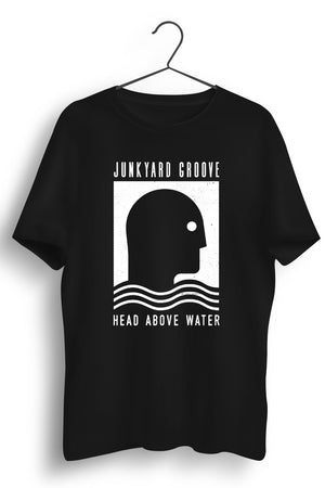 Head Above Water White Artwork Black Tshirt