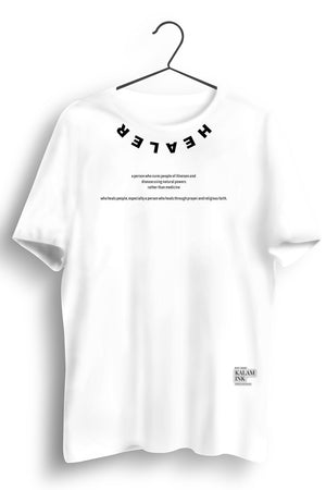 Healer Graphic Printed White Tshirt