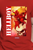 Hellboy - Dark Horse Comics Block Printed T-Shirt Red