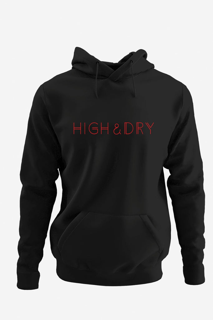 High and Dry All Weather Black Hoodie