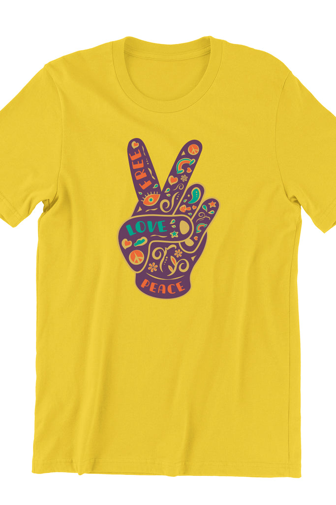 Hippie Victory Yellow Tshirt