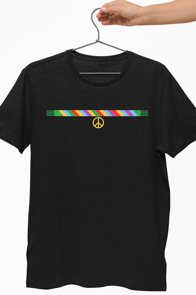 Hippie Peace Black Tshirt