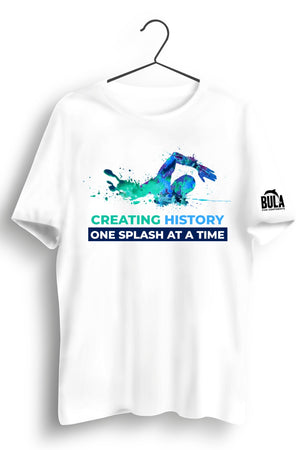 Creating History Graphic Printed White Tshirt