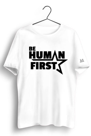 Human First Graphic Printed Tshirt