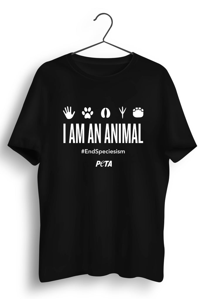 I Am An Animal Black Tshirt