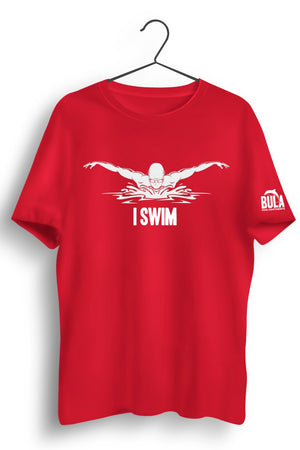 I Swim Red Tshirt