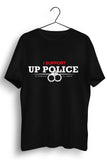 I Support U.P Police Black Tshirt