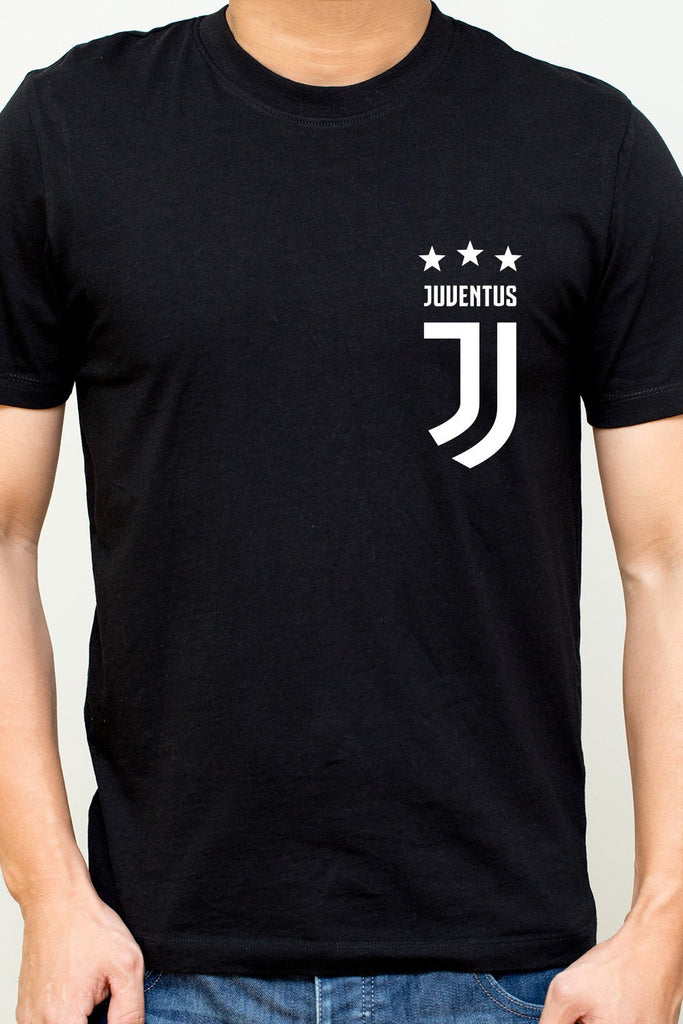 Juventus Football Club Minimal Logo Printed Black Fan T-Shirt