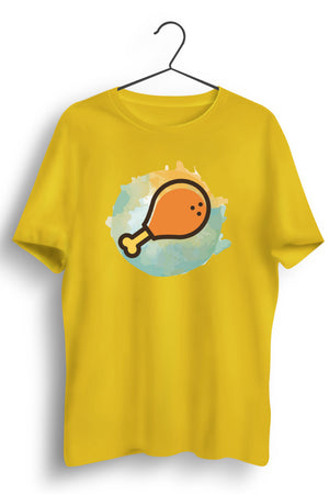 Chicken Leg Piece Yellow Tshirt