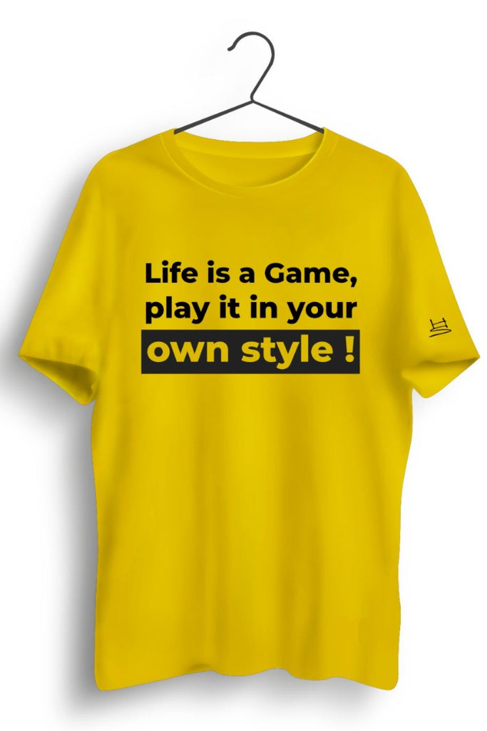 Life Is A Game Graphic Printed Tshirt