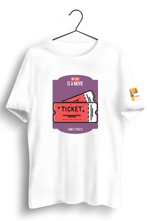 My Life is a Movie White Graphic T-shirt
