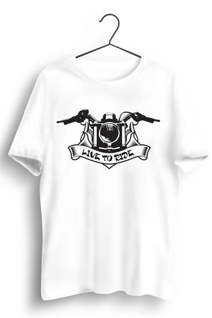 Live To Ride White Tshirt