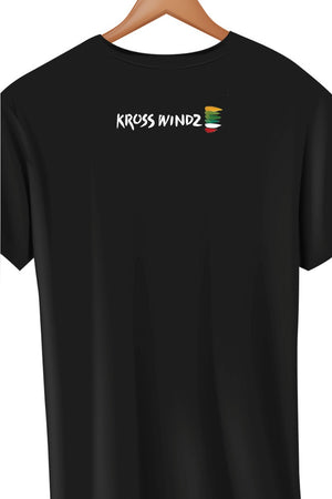 Jhora Palok Album Cover and Back Logo Printed Black Tshirt