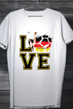 Germany Football Team Fan Tee- Casual Round Neck Printed