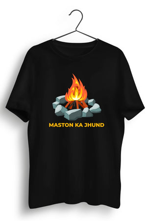 Maston Ka Jhund Graphic Printed Black Tshirt