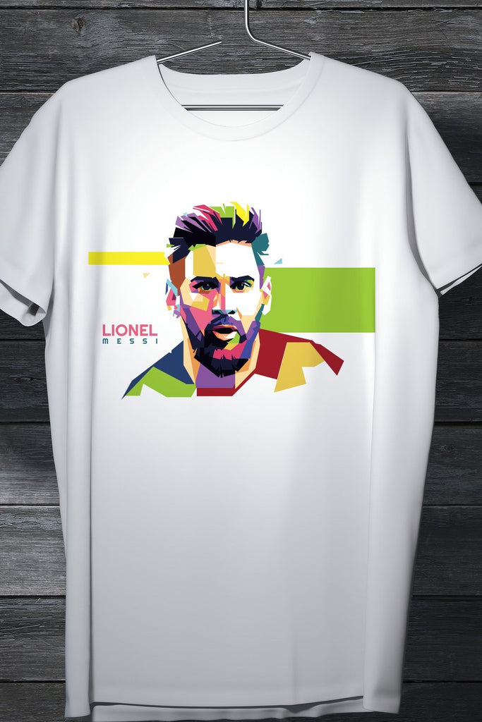 Lionel Messi - Barca And Argentina Fan T-Shirt Casual Block Printed