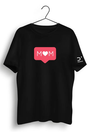 Mom Graphic Printed Black Tshirt
