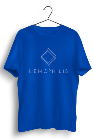 Nemophilis Blue Tee with White Print