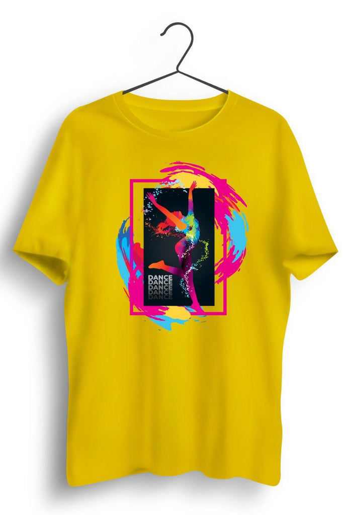 Dance Neon Print Yellow Unisex Tshirt