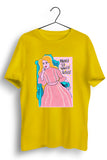 Queen Graphic Printed Yellow Tshirt