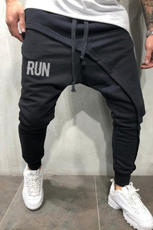 Run Printed Black Joggers