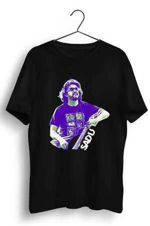 Sadu Graphic Printed Black Tshirt