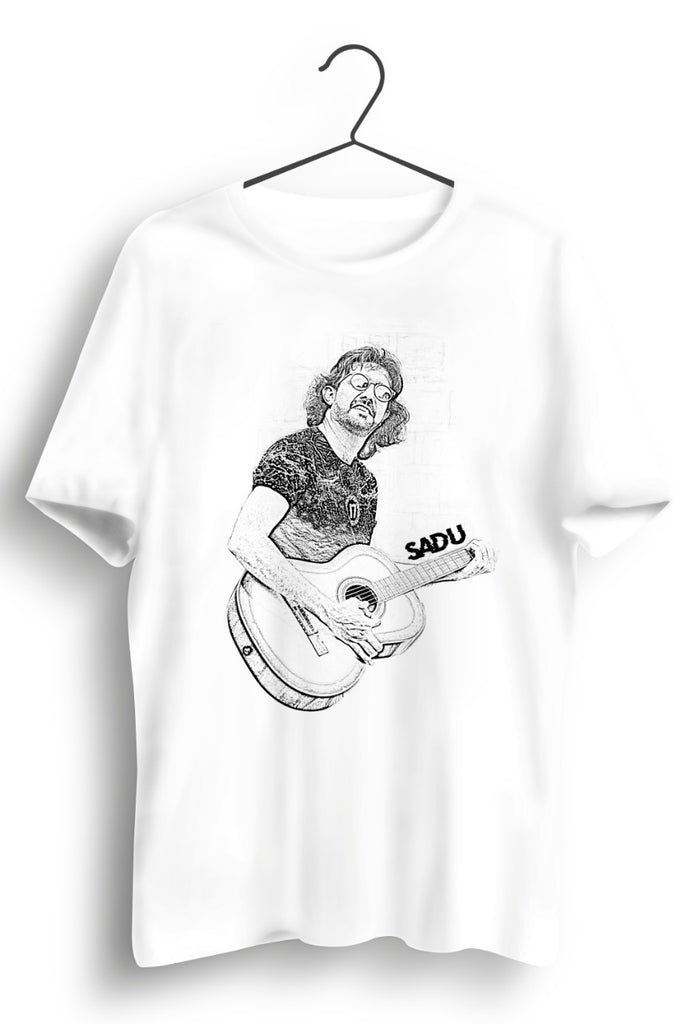 Sadu Graphic Printed White Tshirt