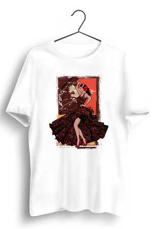 Salsa Print White Unisex Tshirt
