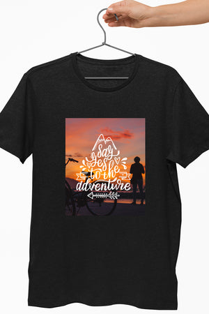 Say Yes To The Adventure Black Tshirt
