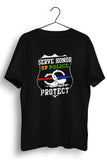 Serve Honor Protect U.P Police Black Tshirt
