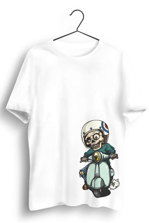 Skull Scooter White Tshirt