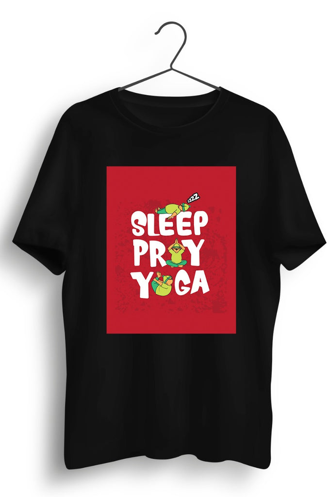 Shambu Eat Pray Yoga Black Tshirt
