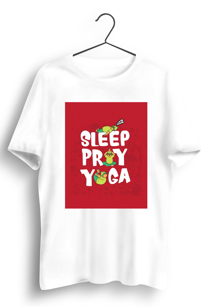 Shambu Eat Pray Yoga White Tshirt