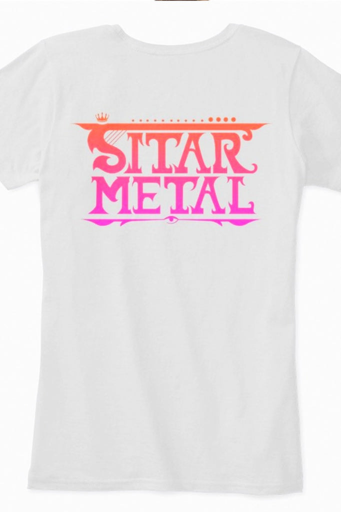 Sitar Metal Official Logo + Text Logo Womens Tee