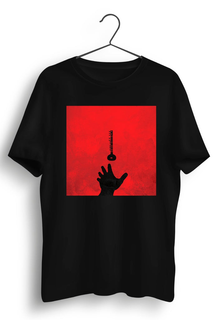 Reach Out For The Sitar Artwork + Story Black Tshirt