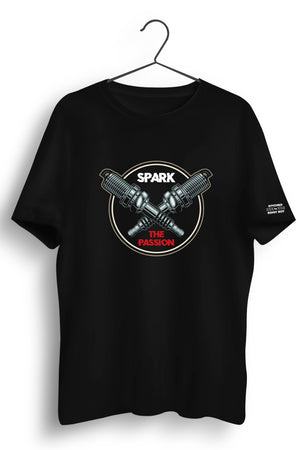 Spark The Passion Black Biker Tshirt