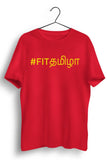 Fit Tamila Tamil Text Red Tshirt