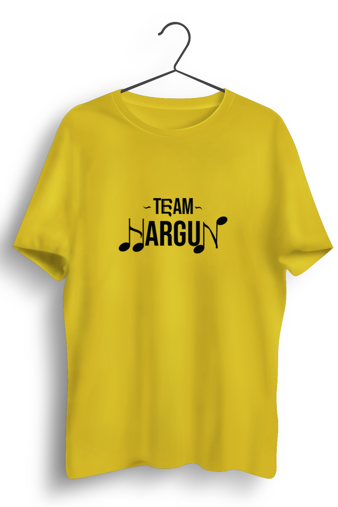 Team Hargun Graphic Printed Yellow Tshirt