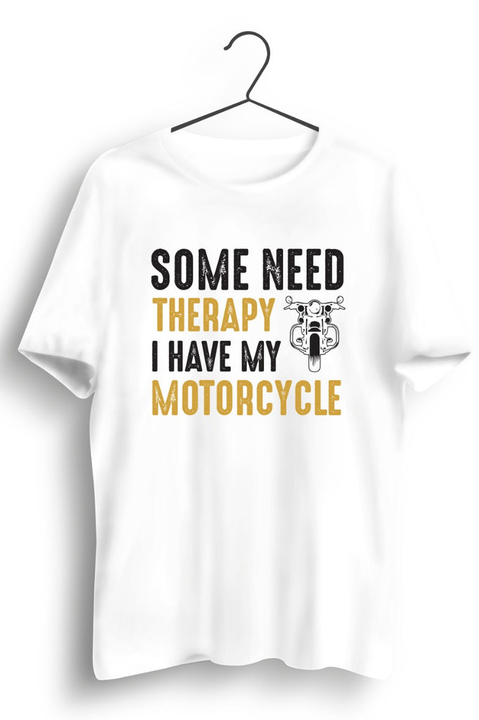 Therapy Motorcycle White Tshirt