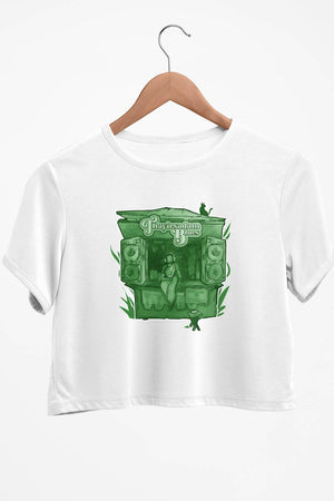 TSB Green Logo White Crop Top