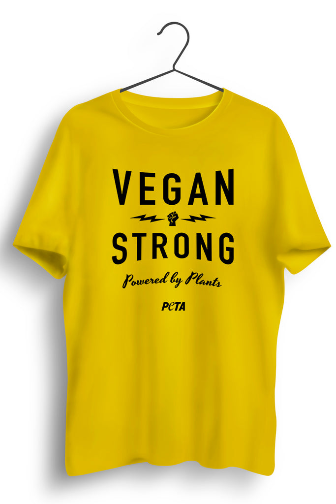 Vegan Strong Yellow Tshirt