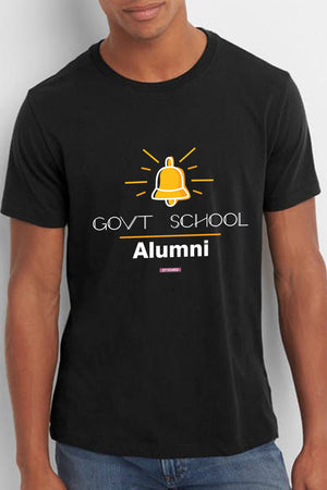Save Govt. Schools Movement Tee - Styched In India Graphic T-Shirt Black